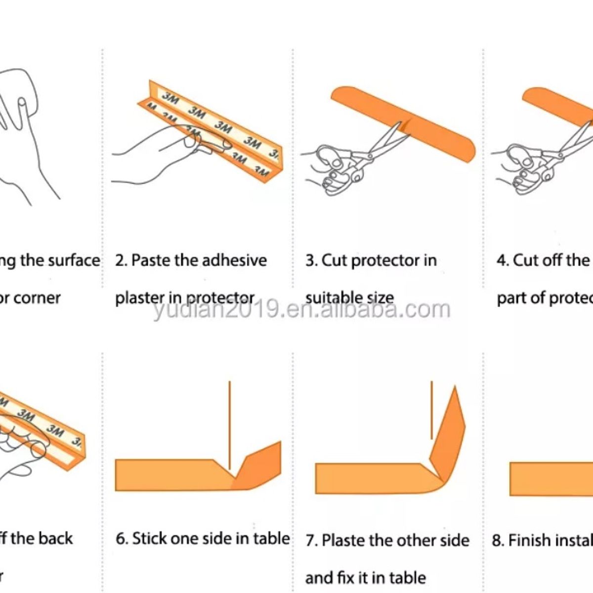 GENERICO - Protector de Borde Antigolpe Bebé Esquina Protector AZAR