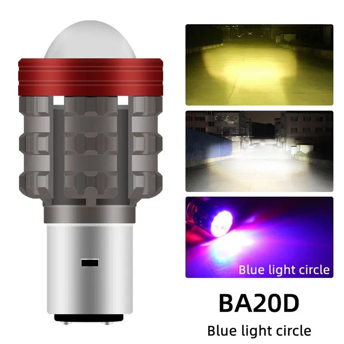 GENERICO - Foco Led Dual Lupa Ojo De Diablo Faros Led Para Moto 1 psc