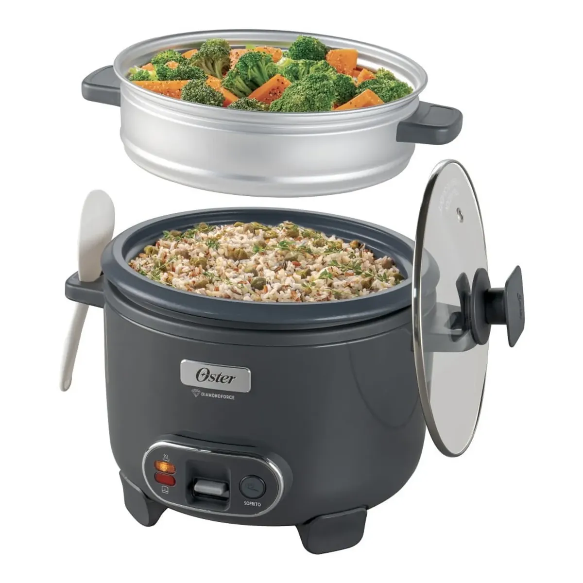 OSTER - Olla ARROCERA 3 EN 1 DE 10 TAZAS DIAMONDFORCE OSTER CKSTRC10DFSKE-053