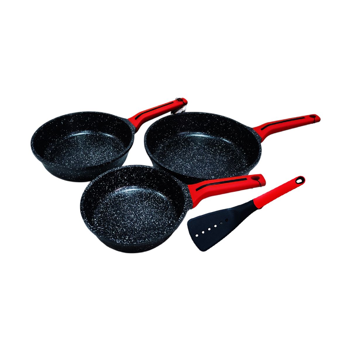 SUPREMO - Set de Sartenes 20, 24 y 28 cm SUPREMA Cerámico Antiadherente Negro