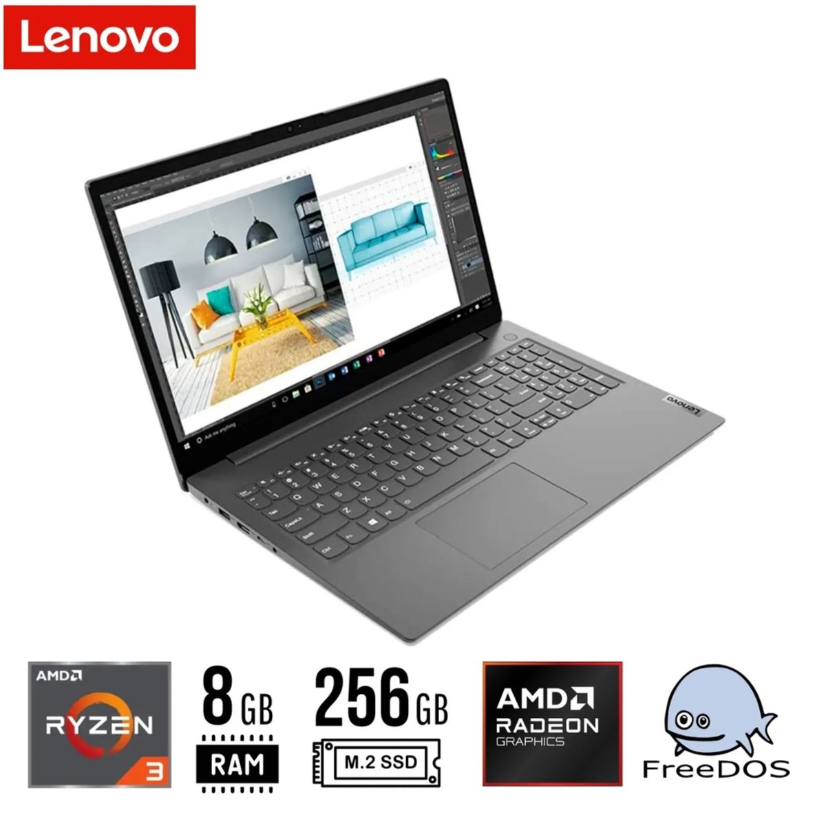 LENOVO - LAPTOP LENOVO V15 G4 156 FHD AMN RYZEN3-7320U 8GB SSD256GB FREEDOS