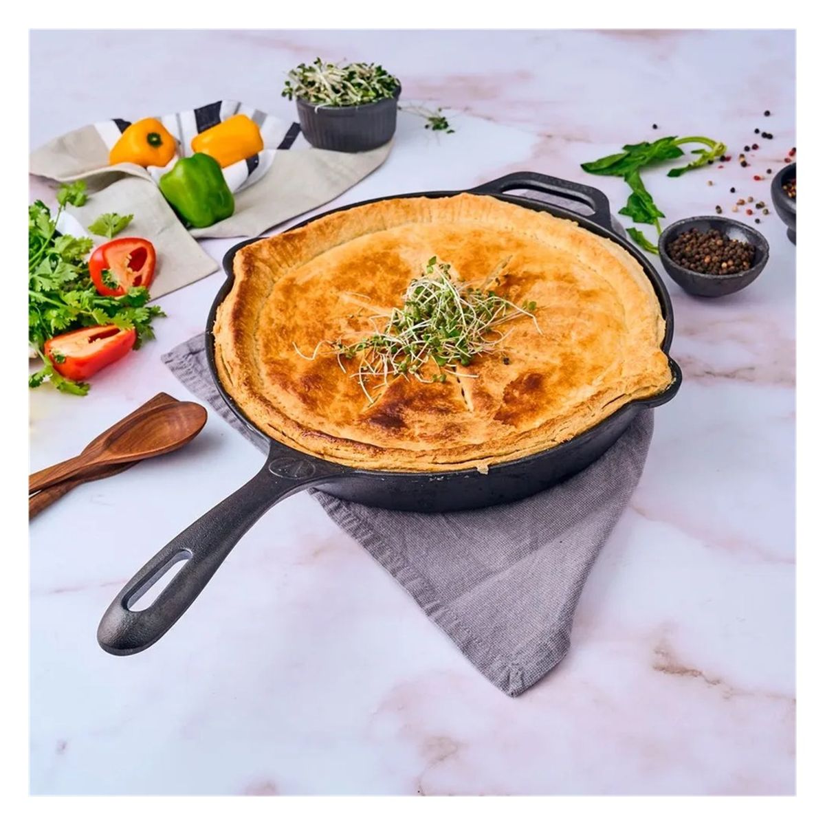 VICTORIA - SARTEN VICTORIA DE HIERRO FUNDIDO 30 CM ESMALTADA