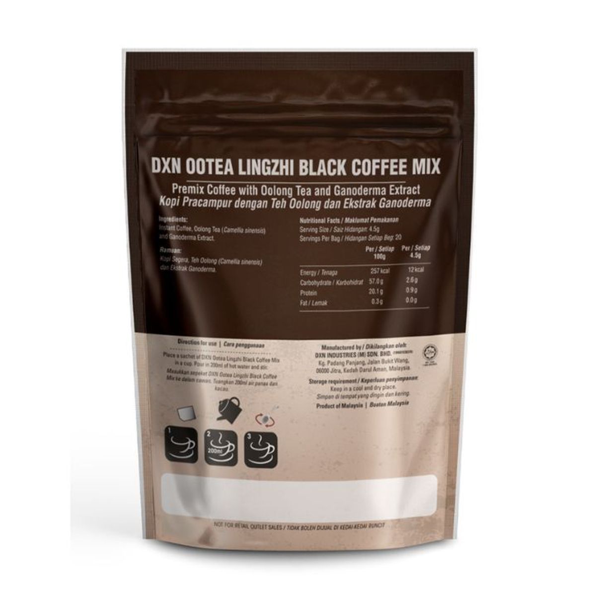 DXN - DXN Mezcla Café y Te Ootea - Linzhi Black Coffee Mix