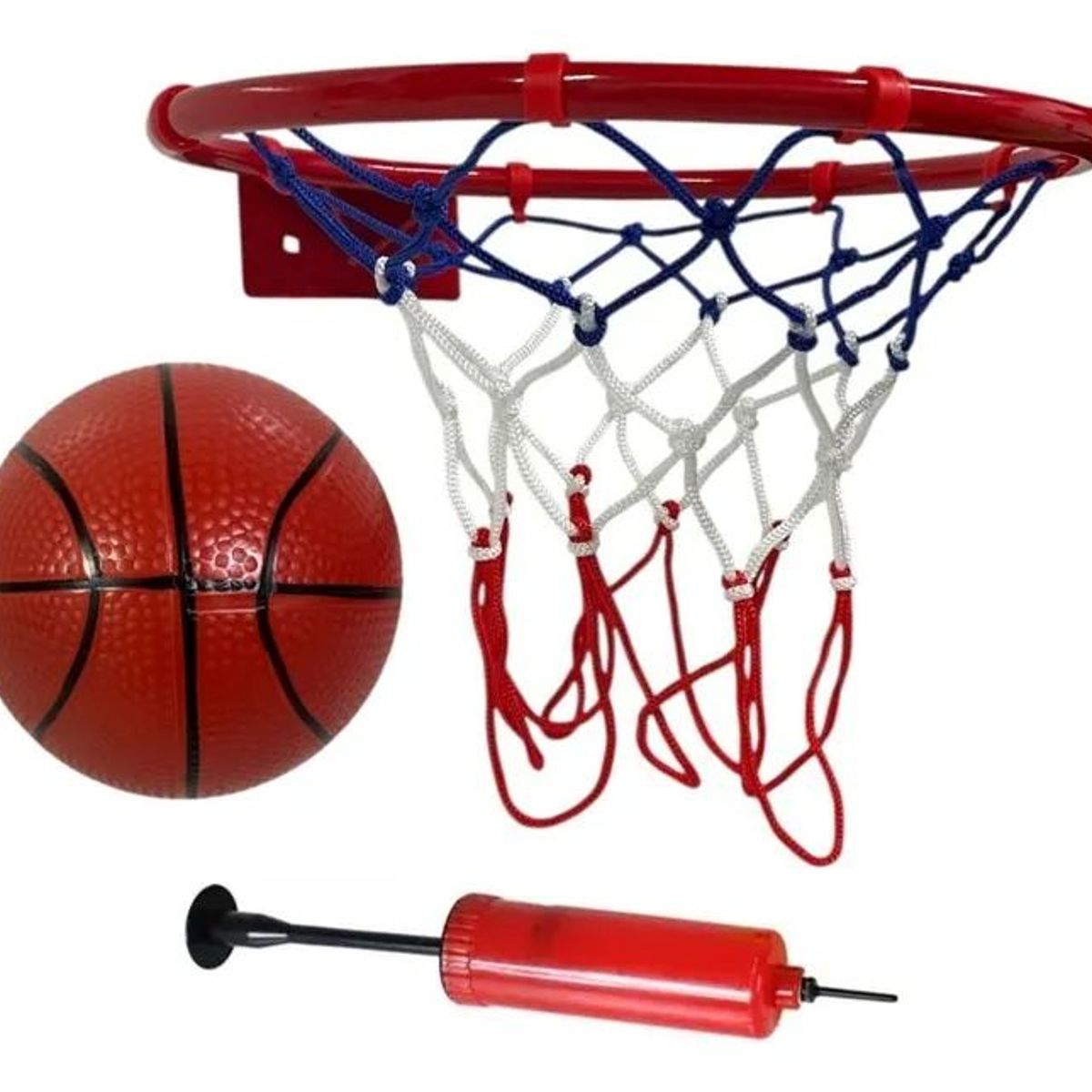 GENERICO - Aro de Básquet con Pelota y Bomba de Aire Grande