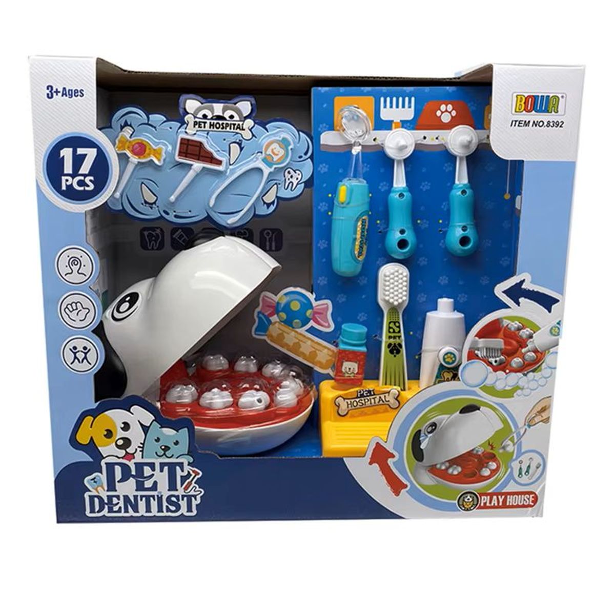 GENERICO - Set de Dentista de  Mascota 17 Piezas