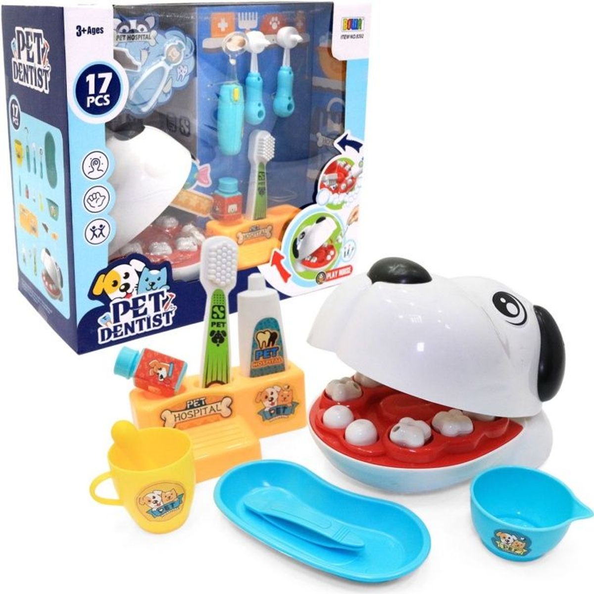 GENERICO - Set de Dentista de  Mascota 17 Piezas