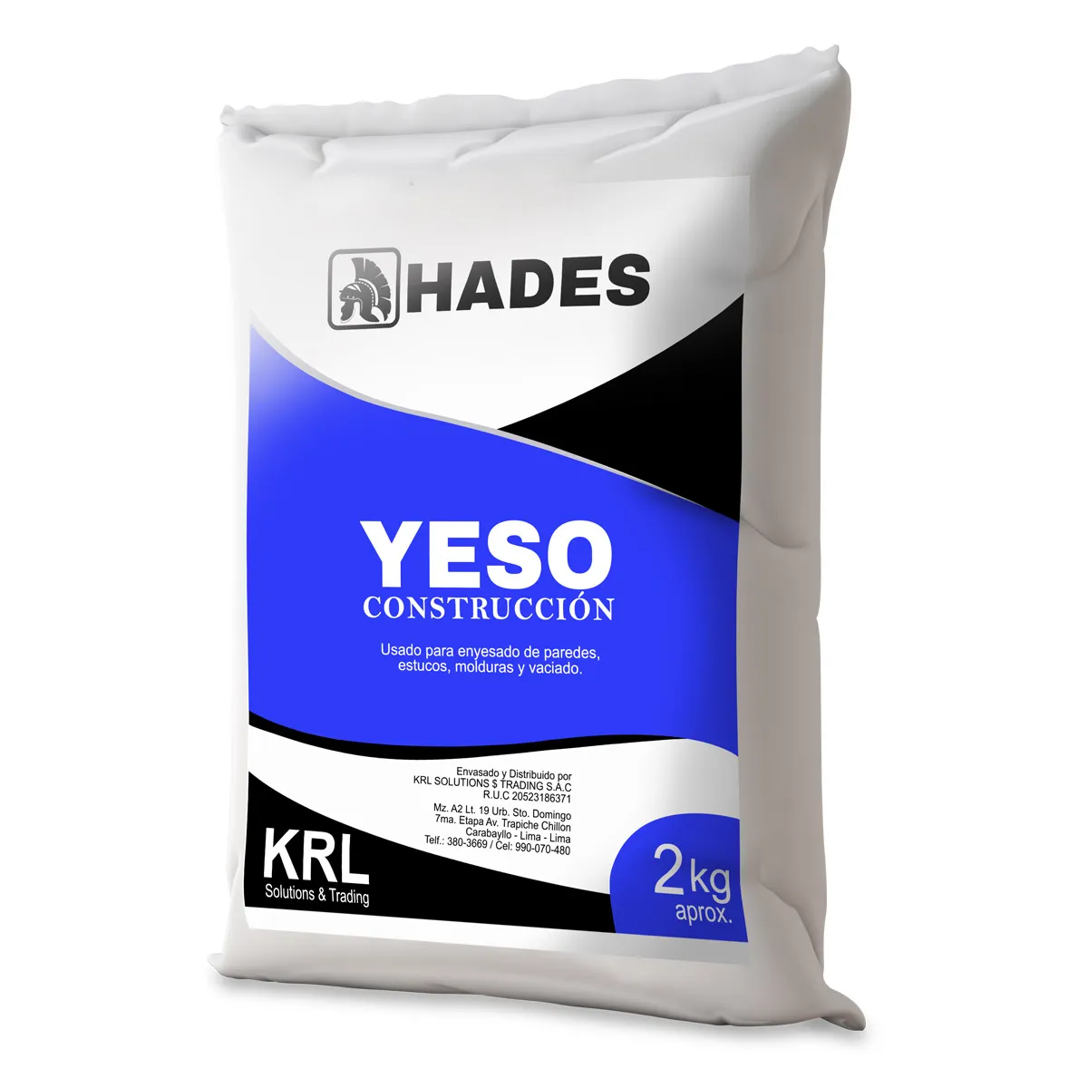GENERICO - Yeso para construcción Bolsa x 2 kg Hades