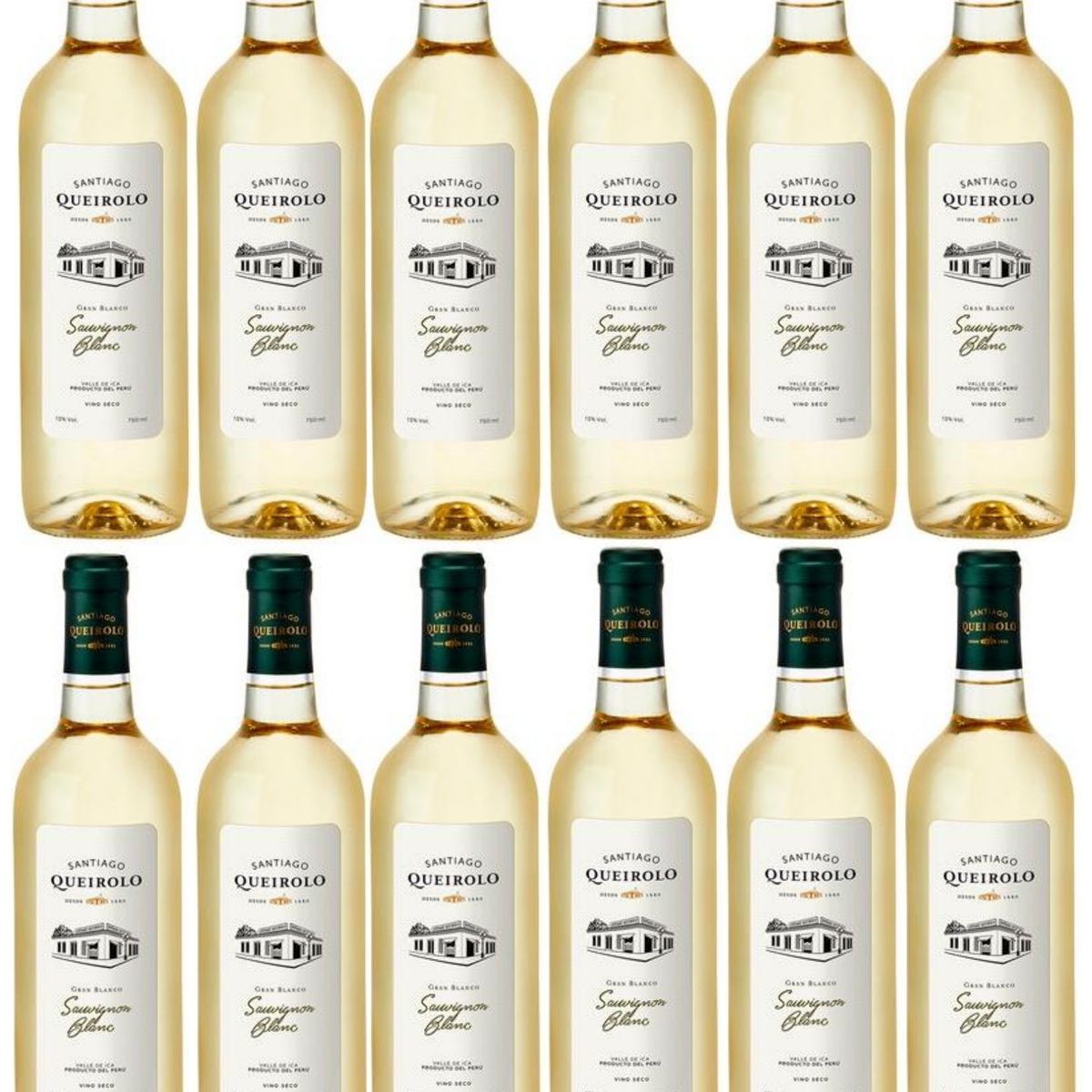 SANTIAGO - Vino SANTIAGO QUEIROLO Sauvignon Blanco 750ml - 12 UND