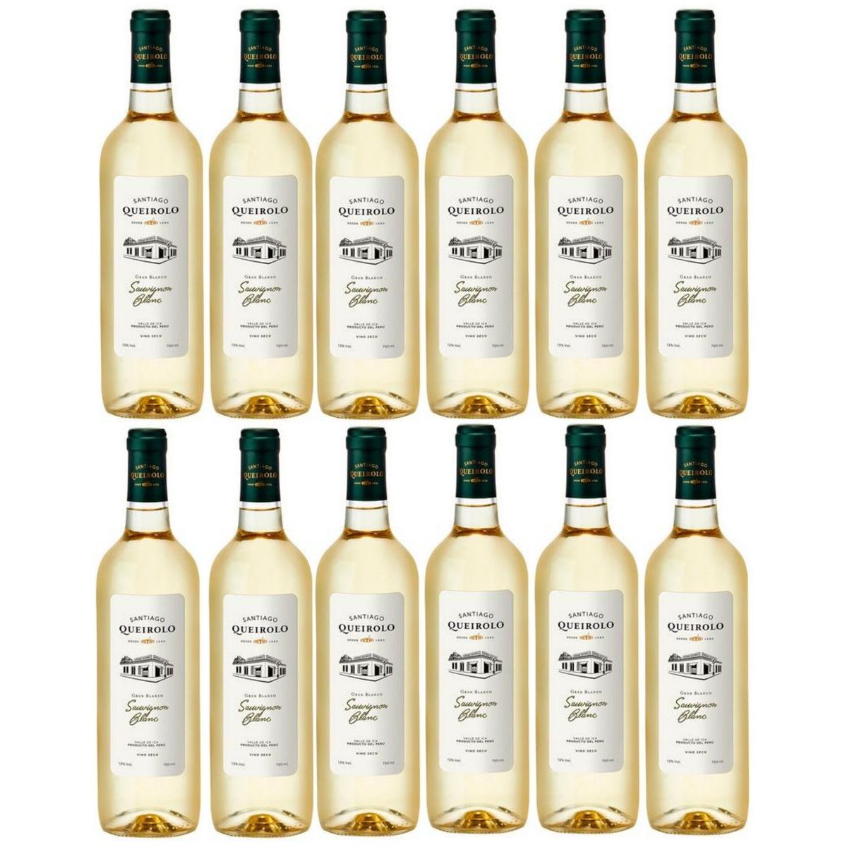 SANTIAGO - Vino SANTIAGO QUEIROLO Sauvignon Blanco 750ml - 12 UND