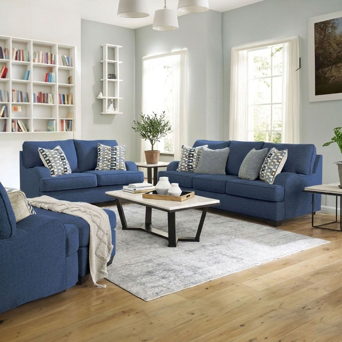 AMBIHOME - Juego de sala 3-2-1 Velora + Banqueta baúl de regalo