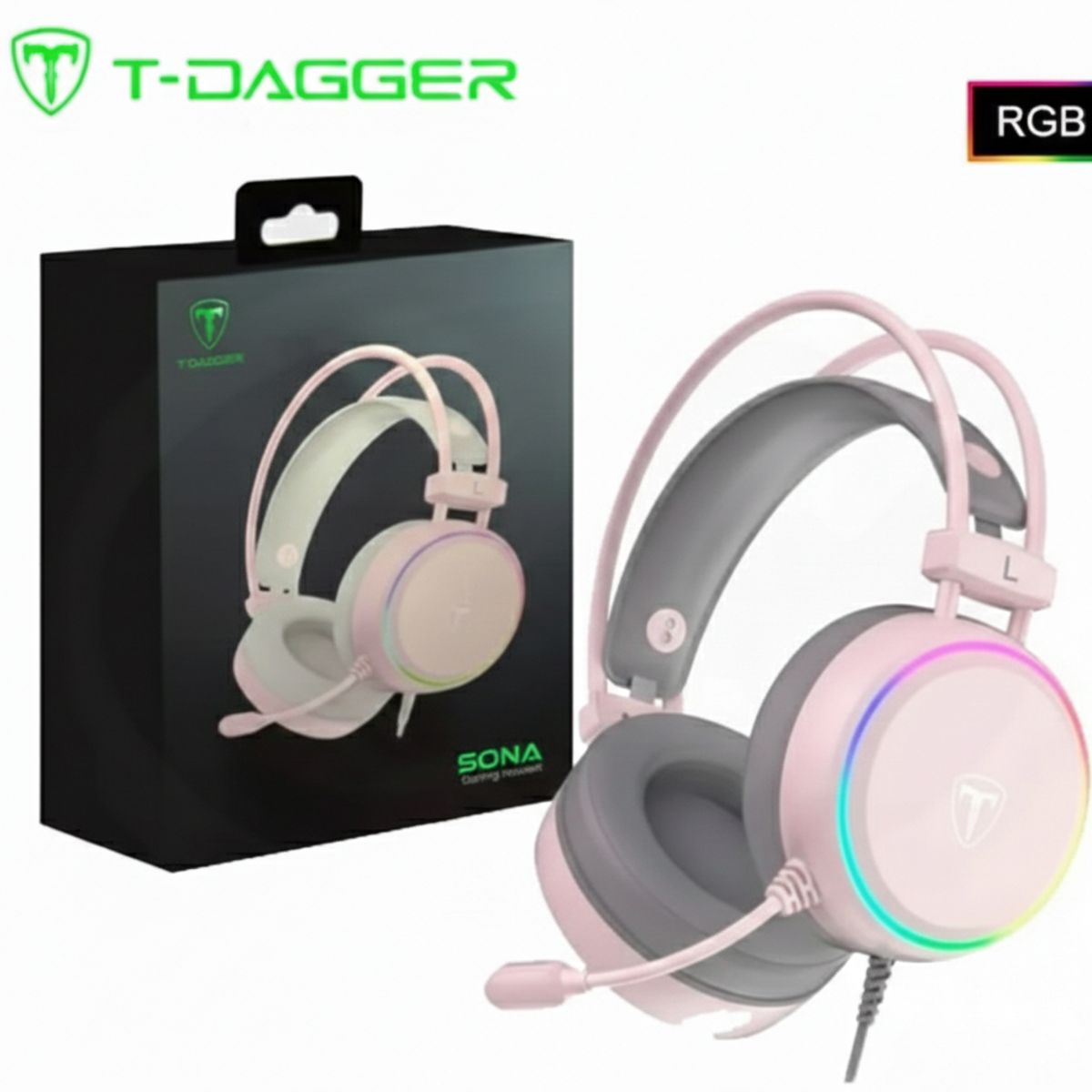 T-DAGGER - Audífonos Gamer T-Dagger SONA PINK