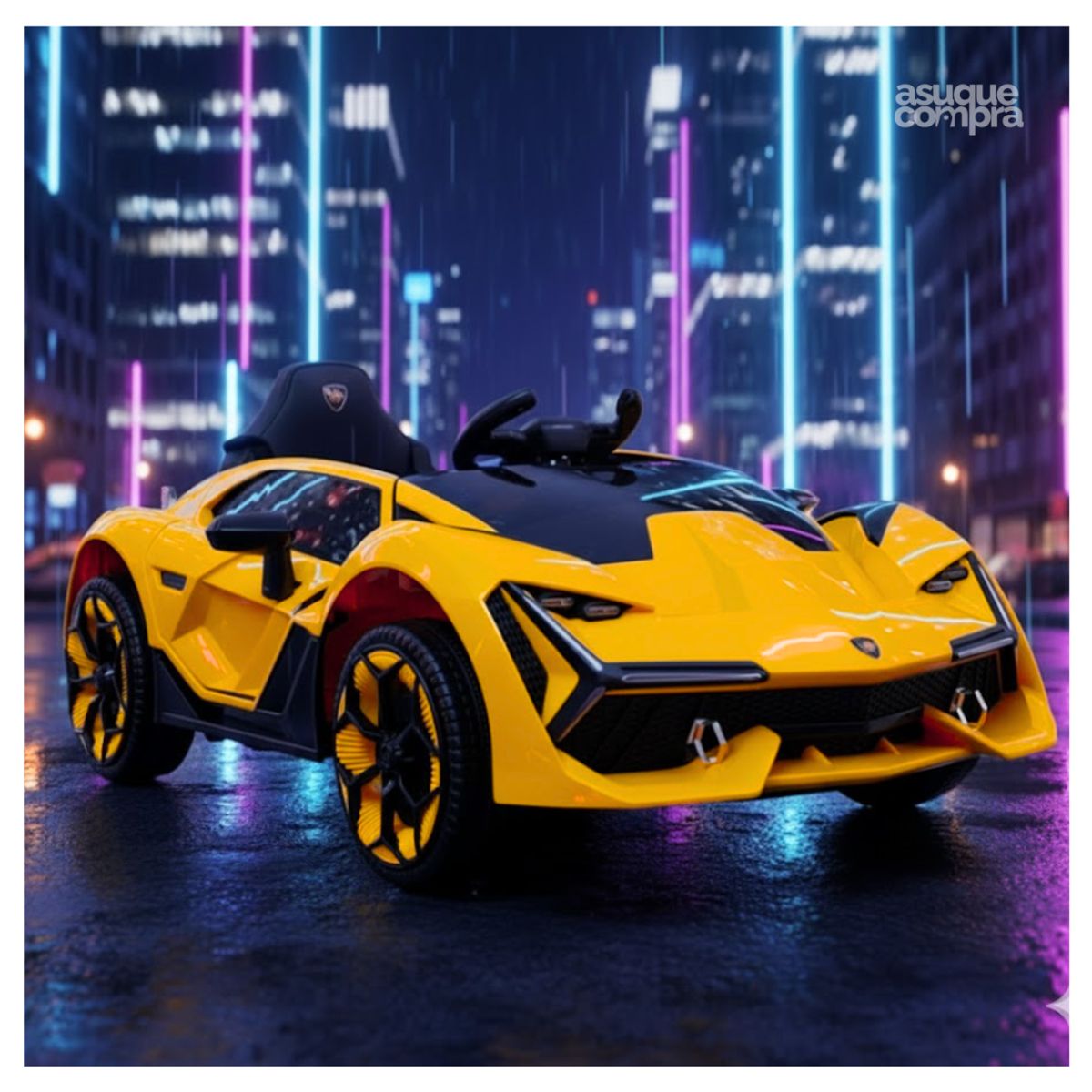GENERICO - CARRO MODELO LAMBORGHINI ELECTRONICO AMARILLO PARA NIÑOS