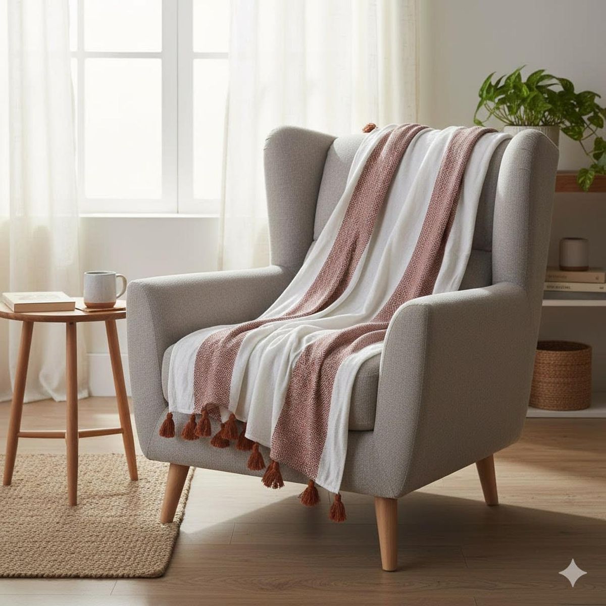 CONCEPTS LIFE - Manta Emma Algodon 130x170 cm