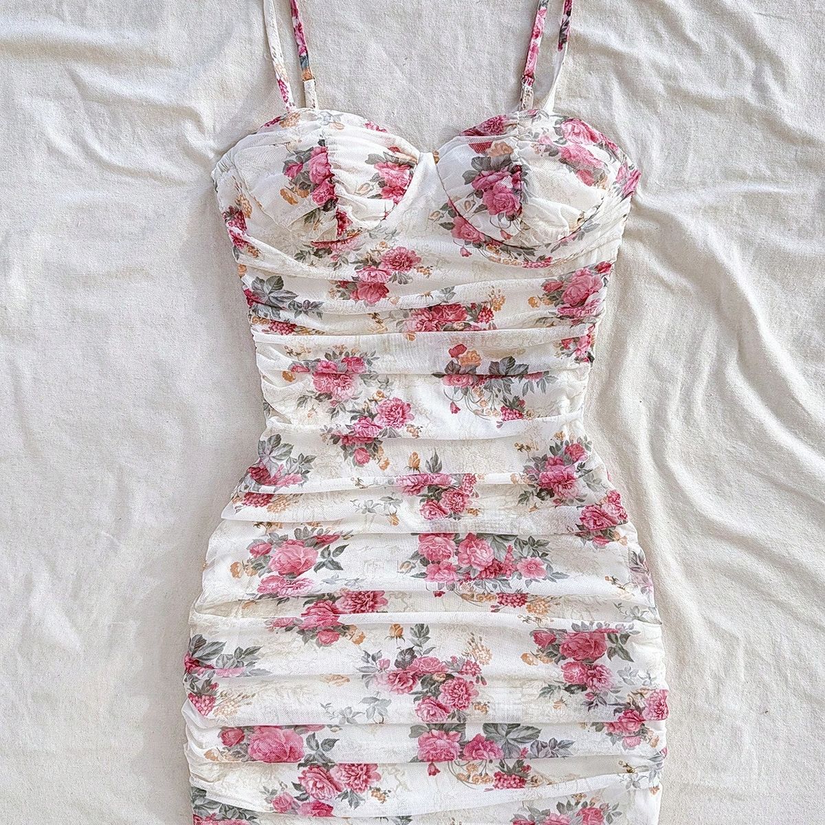 GENERICO - VESTIDO LOLITAS BLANCO FLORAL K-POP URBANO