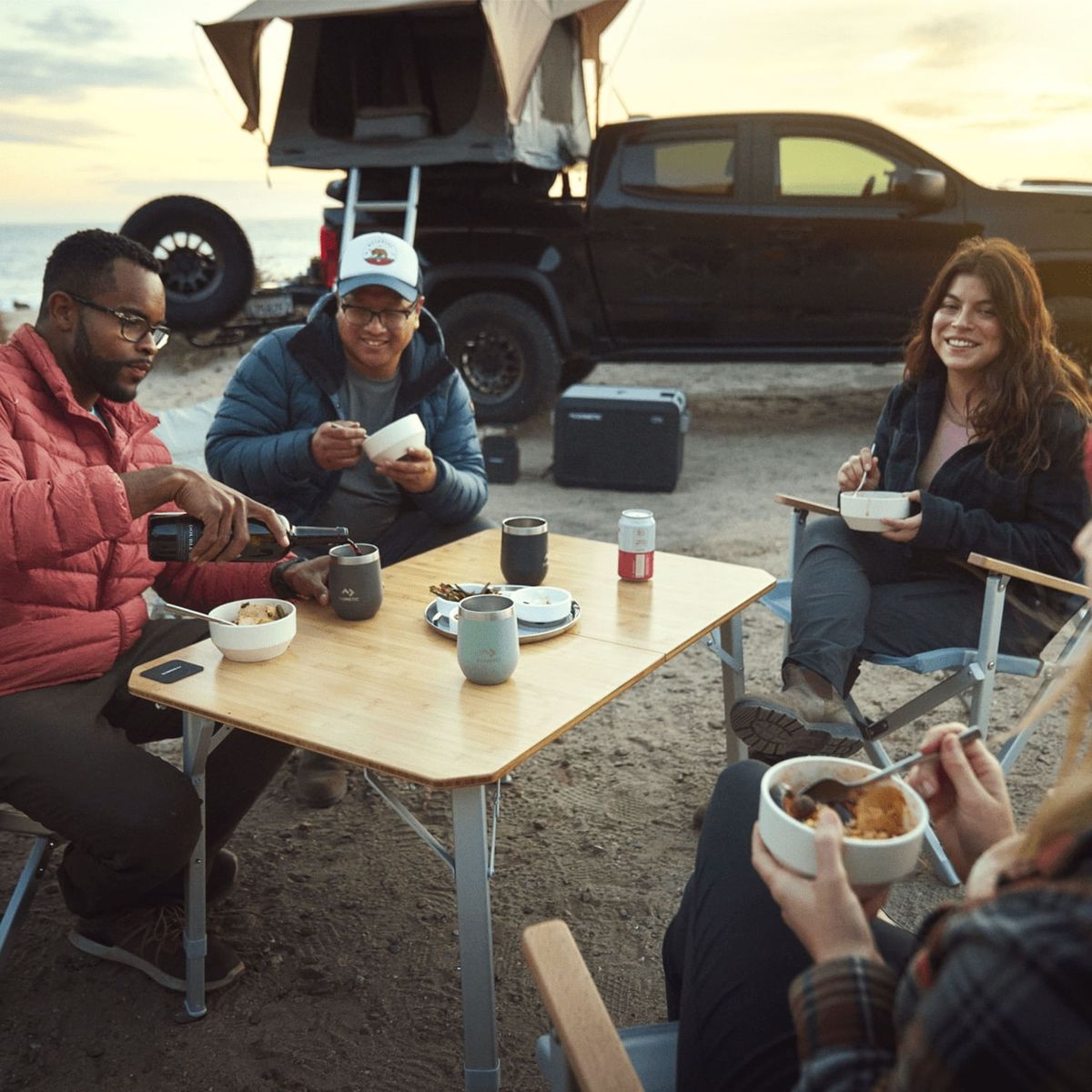 DOMETIC - Dometic mesa plegable de bamboo Go - Regular