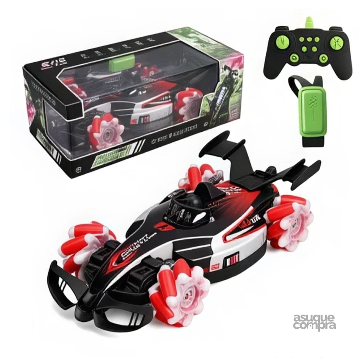 GENERICO - Carro Modelo Racing Car de Carrera Rojo Giro de 360°