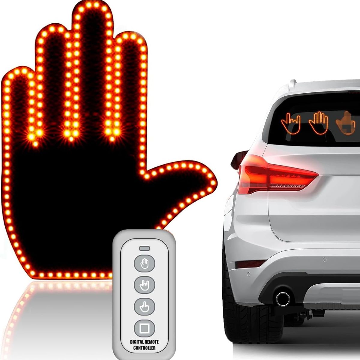 GENERICO - SEÑAL LUZ LED DE GESTOS DE MANO PARA CARRO AUTO CON CONTROL REMOTO