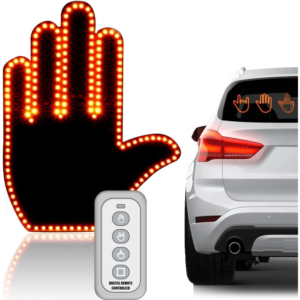 GENERICO - SEÑAL LUZ LED DE GESTOS DE MANO PARA CARRO AUTO CON CONTROL REMOTO