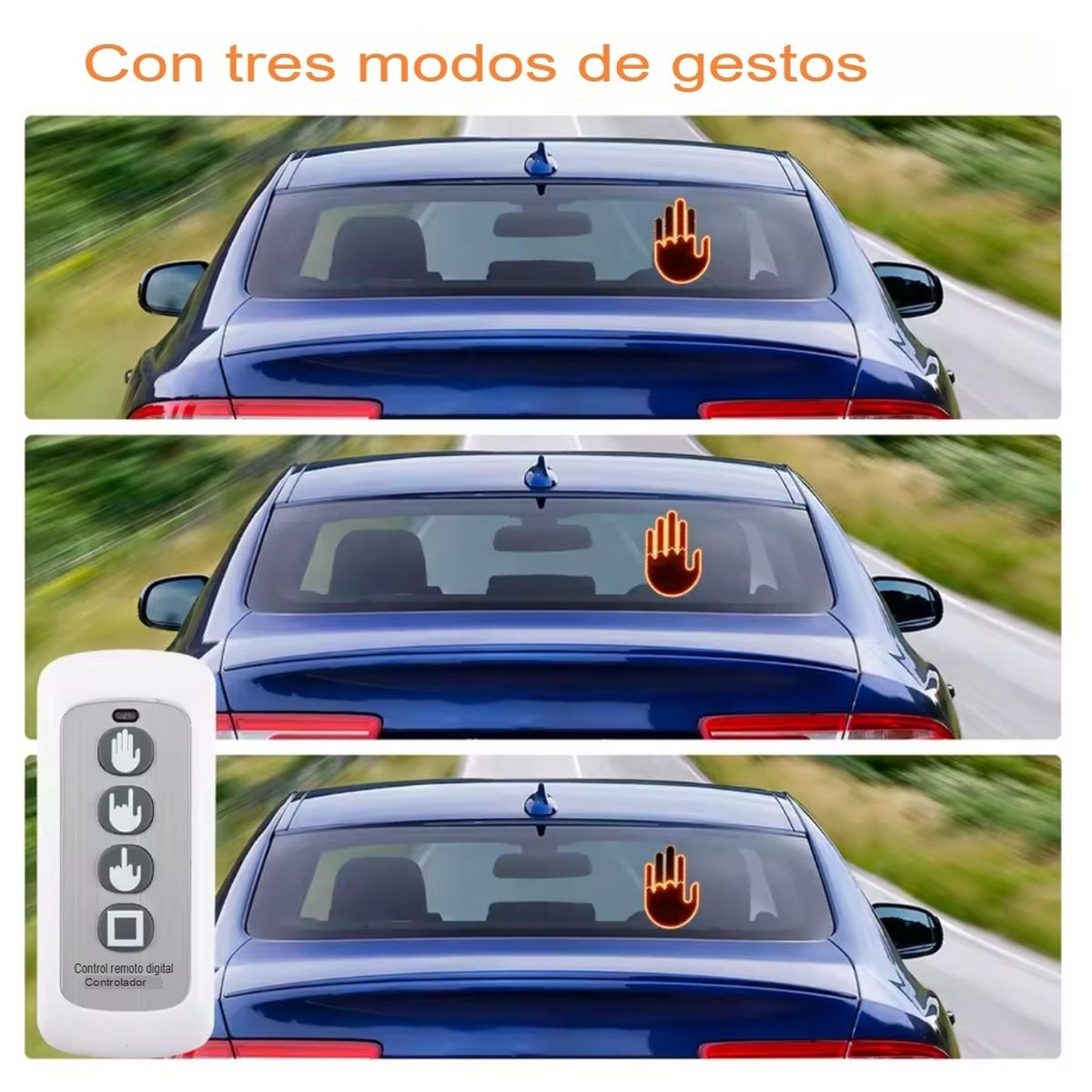 GENERICO - SEÑAL LUZ LED DE GESTOS DE MANO PARA CARRO AUTO CON CONTROL REMOTO