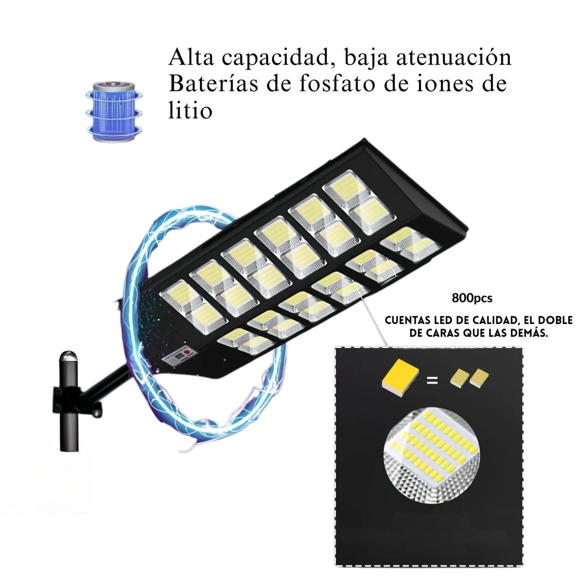 OEM - Lampara LED con Panel Solar Alumbrado Publico