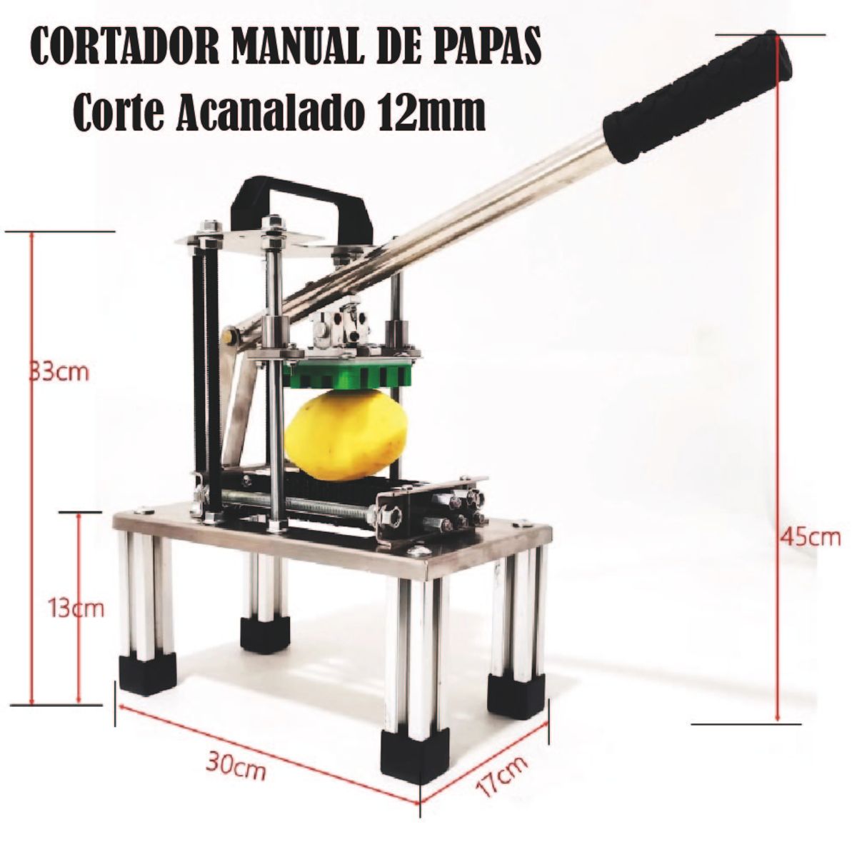 OEM - Cortadora Manual corte Papas fritas Acanalado 12mm