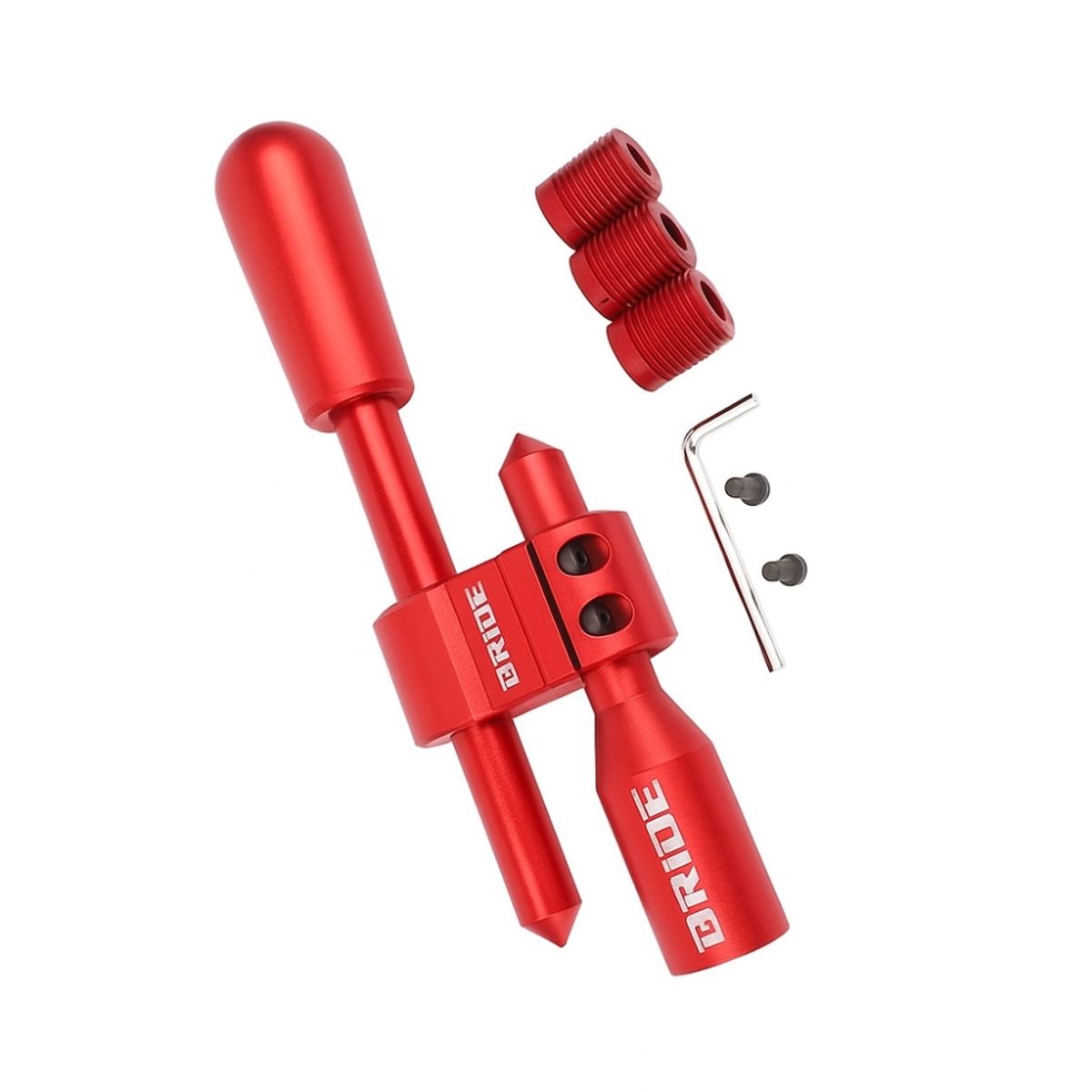 BRIDE - Perilla Extendible Bride Palanca Cambio Aluminio Rojo