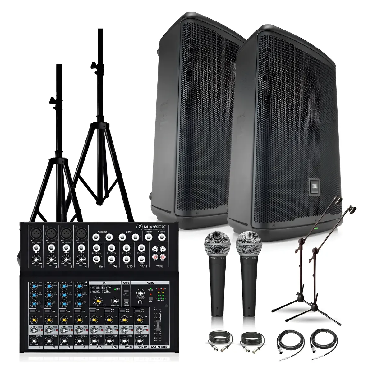 JBL - Kit Audio Jbl Eon715 + Mezcladora Mackie Mix12