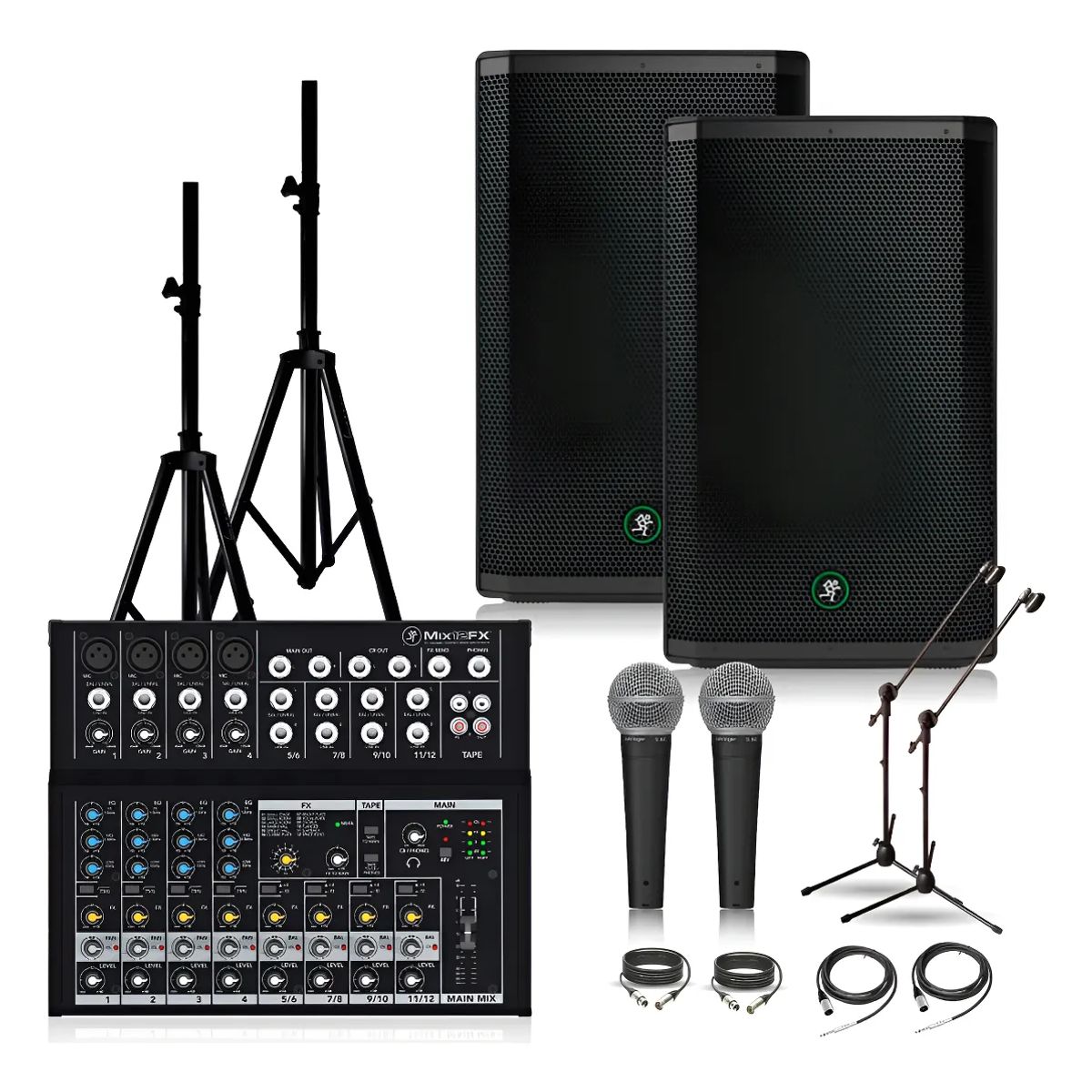 MACKIE - Kit Audio Mackie Thrash215 + Mezcladora Mackie Mix12