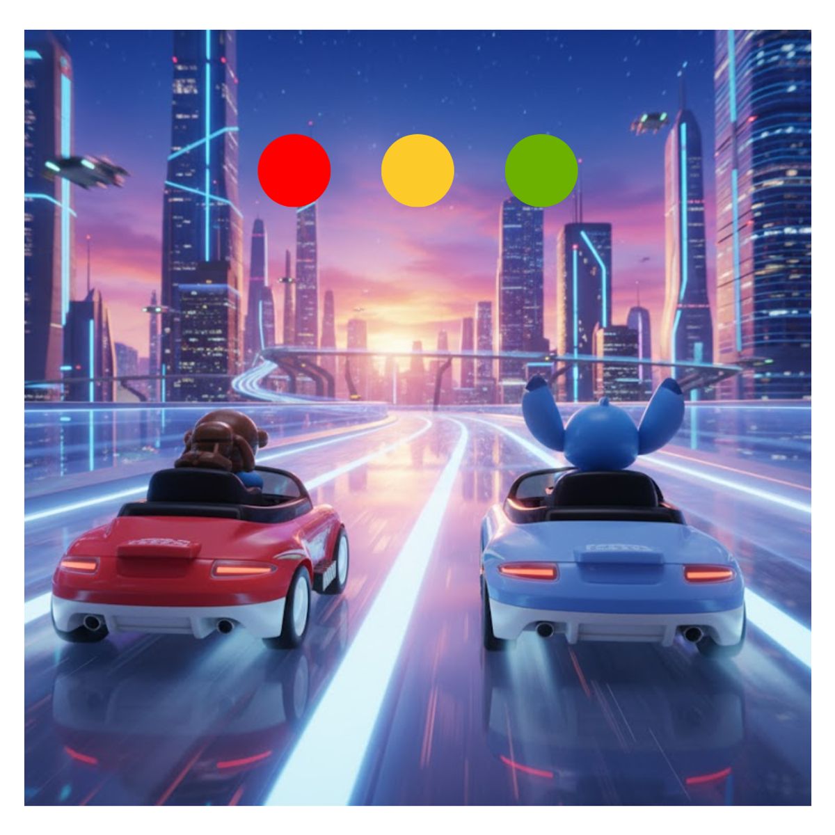 GENERICO - CARRITO CHOCON A CONTROL REMOTO CON 2 MUÑEQUITOS