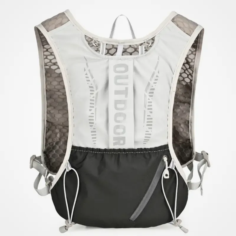 GENERICO - Mochila chaleco de hidratación multifuncional trail running deporte - GRIS