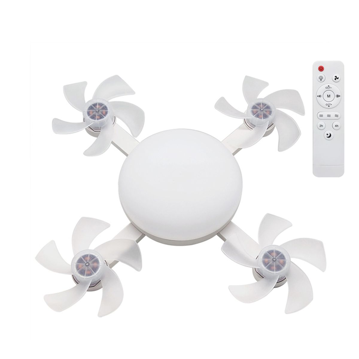 GENERICO - FOCO LED CON VENTILADOR  DE TECHO TIPO DRON DE  60W,  SUPER SILENCIOSO