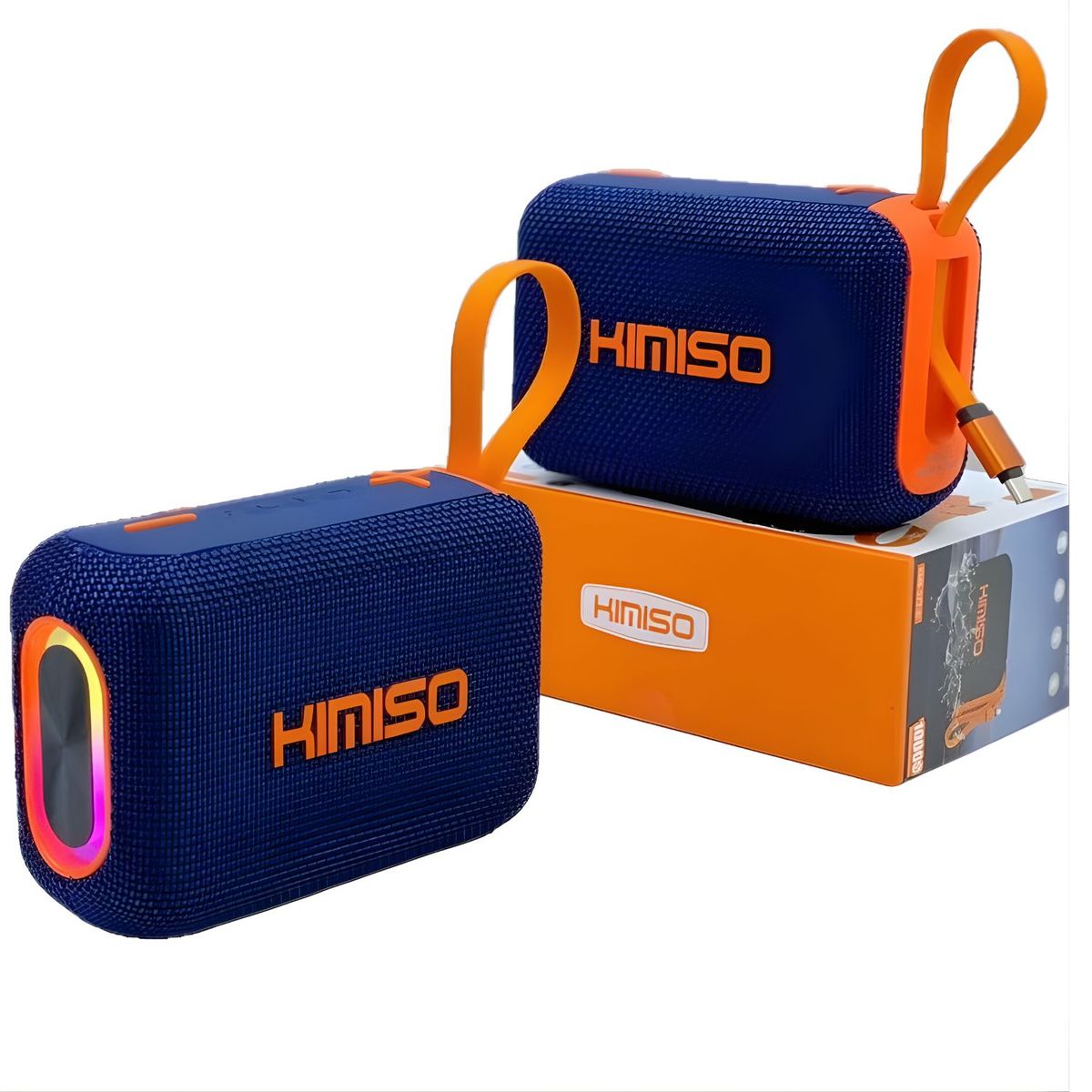 GENERICO - Parlante Portátil Bluetooth Kimiso KMS-277C 10W con Power Bank y Luces RGB