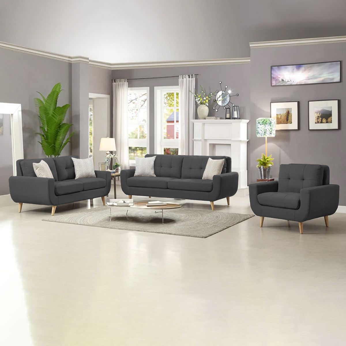 AMBIHOME - Juego de sala 3-2-1 Kiva