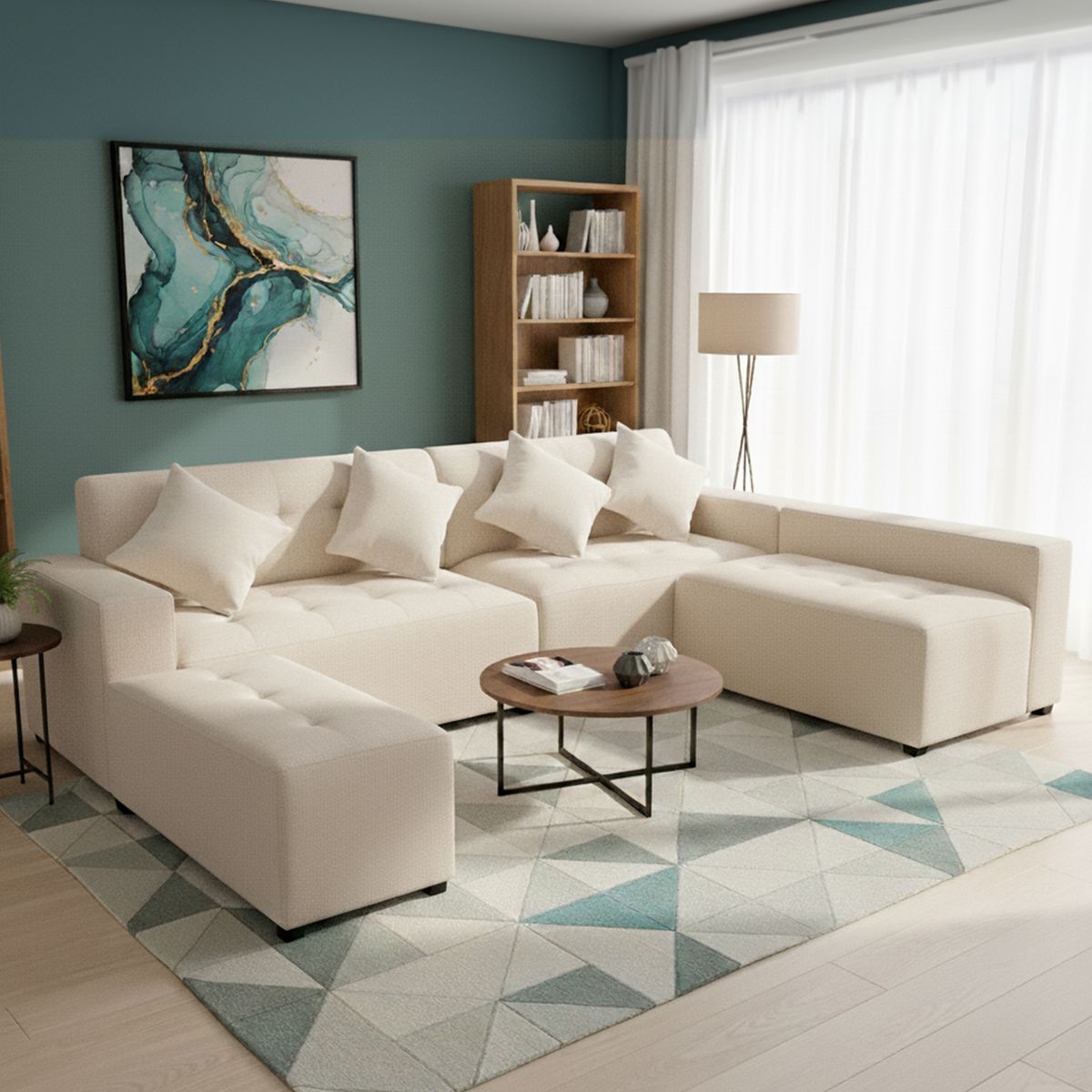 AMBIHOME - Seccional derecho + puff Vetra Ambienta Home