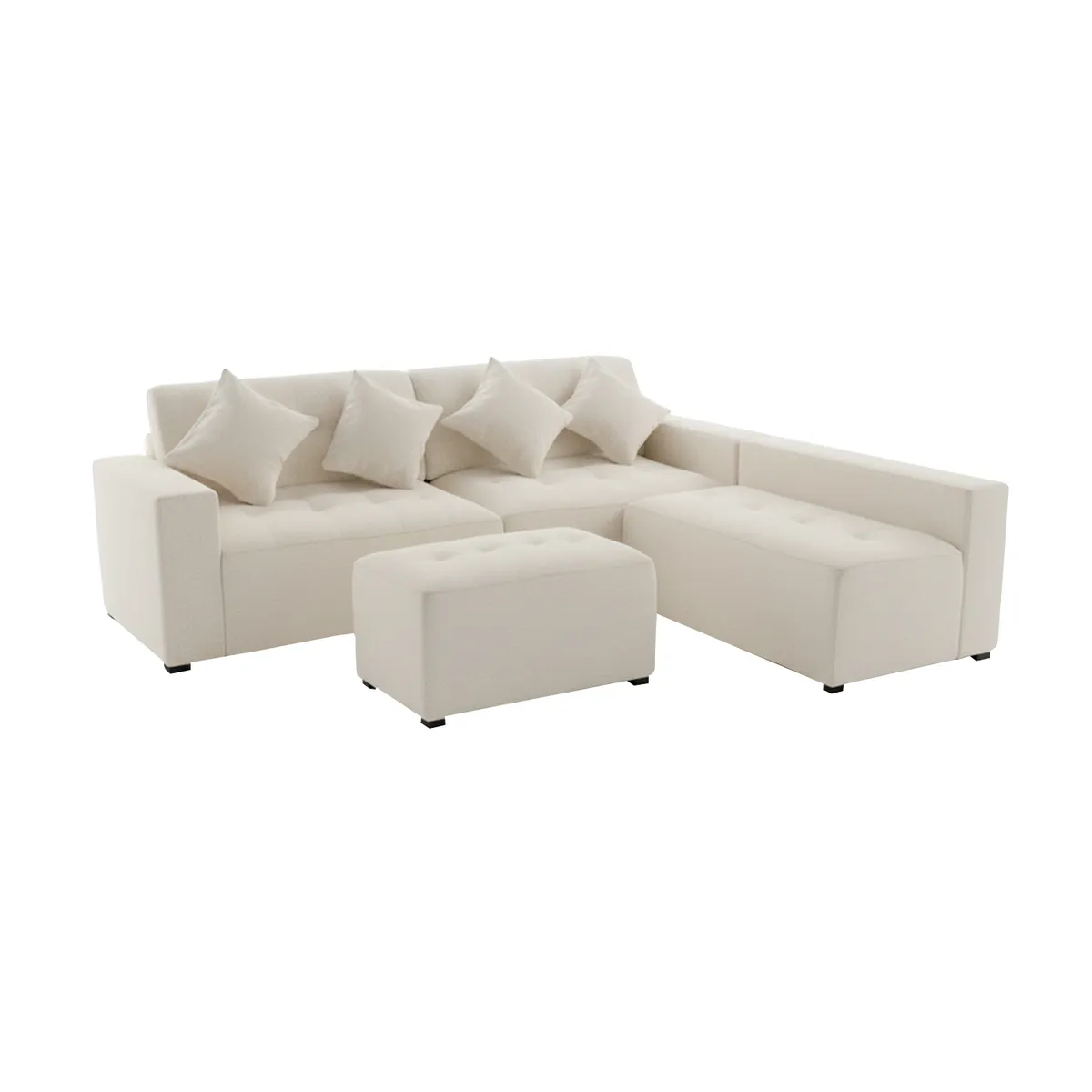 AMBIHOME - Seccional derecho + puff Vetra Ambienta Home