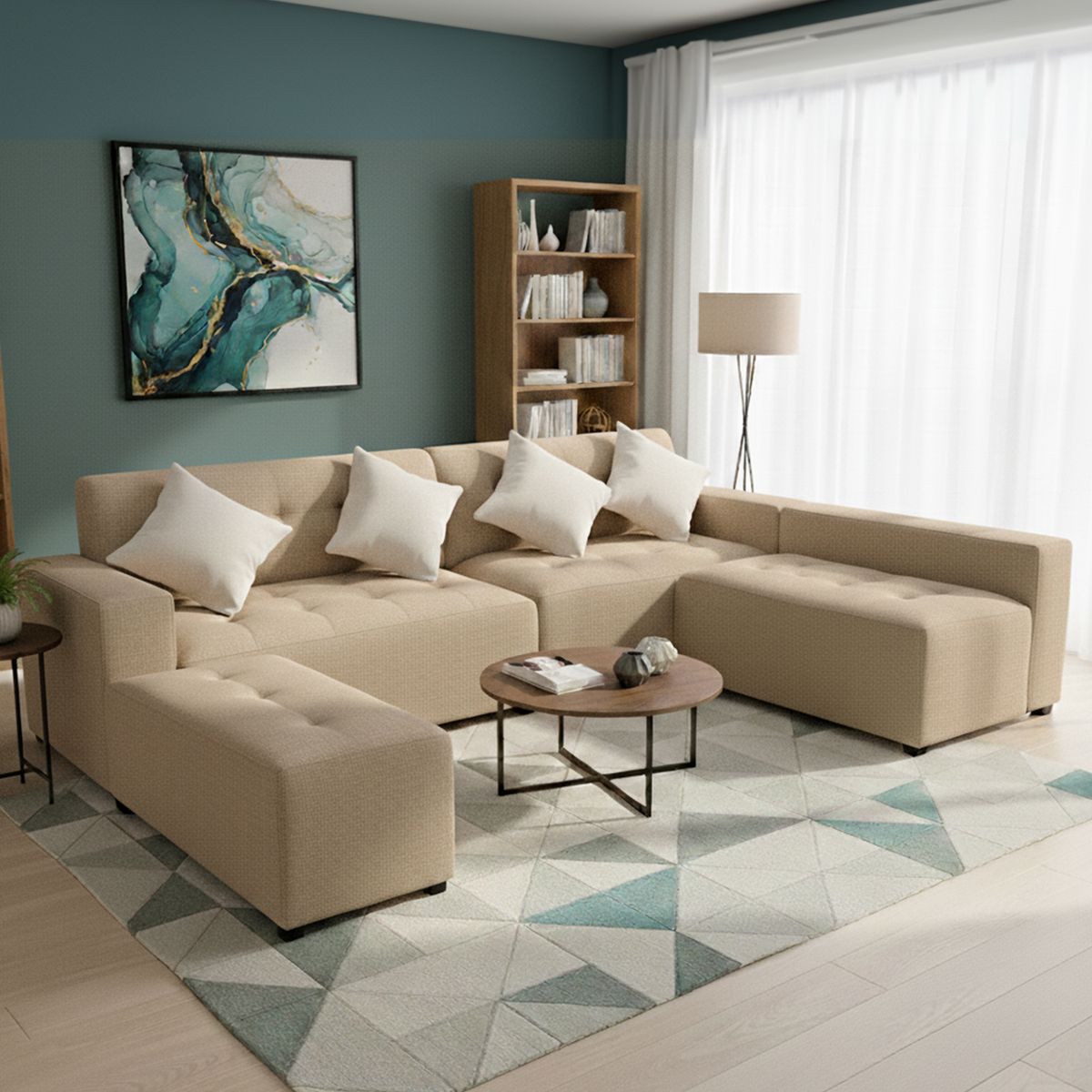 AMBIHOME - Seccional derecho + puff Vetra Ambienta Home