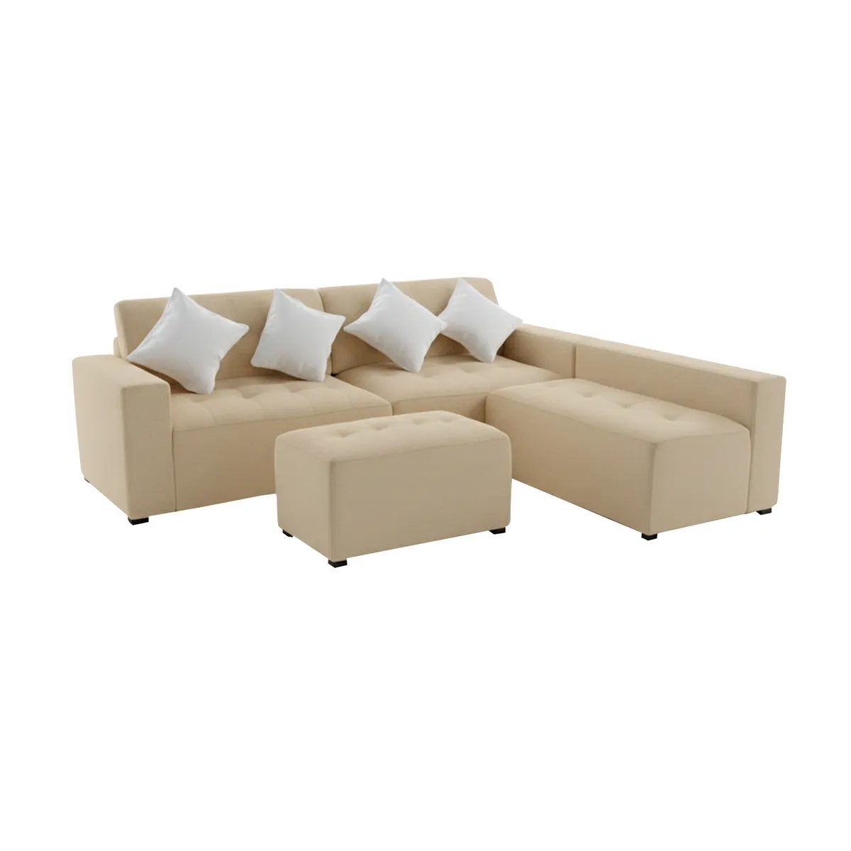 AMBIHOME - Seccional derecho + puff Vetra Ambienta Home