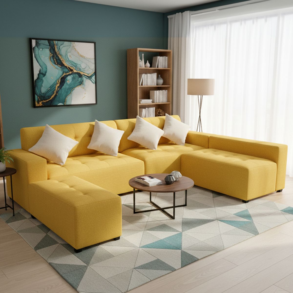 AMBIHOME - Seccional derecho + puff Vetra Ambienta Home