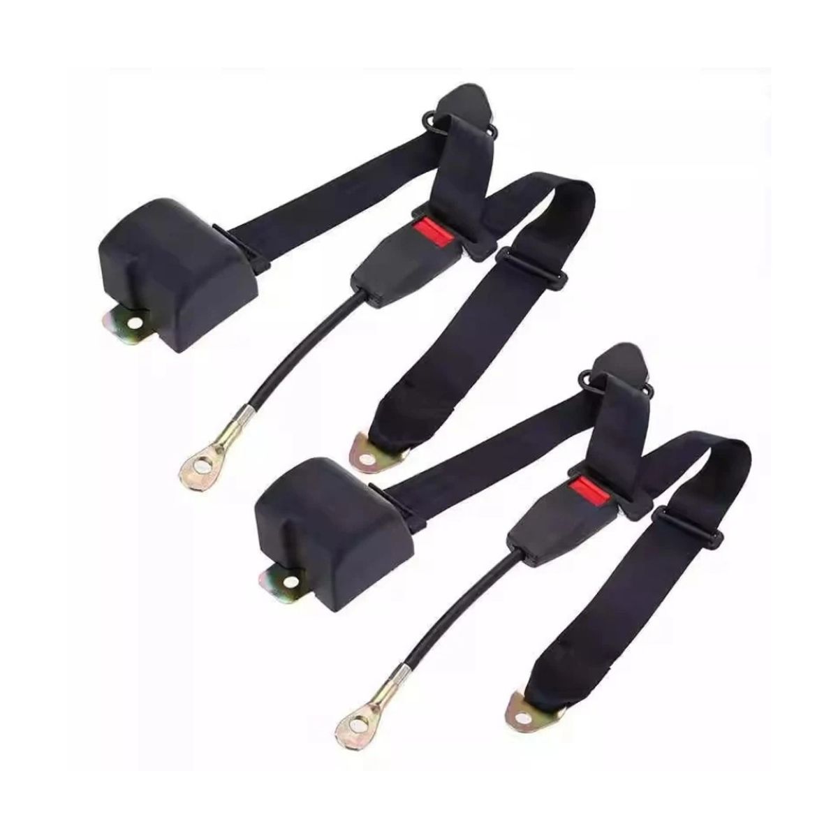 GENERICO - Cinturon Seguridad Universal Rebatible Automatica 2Pcs