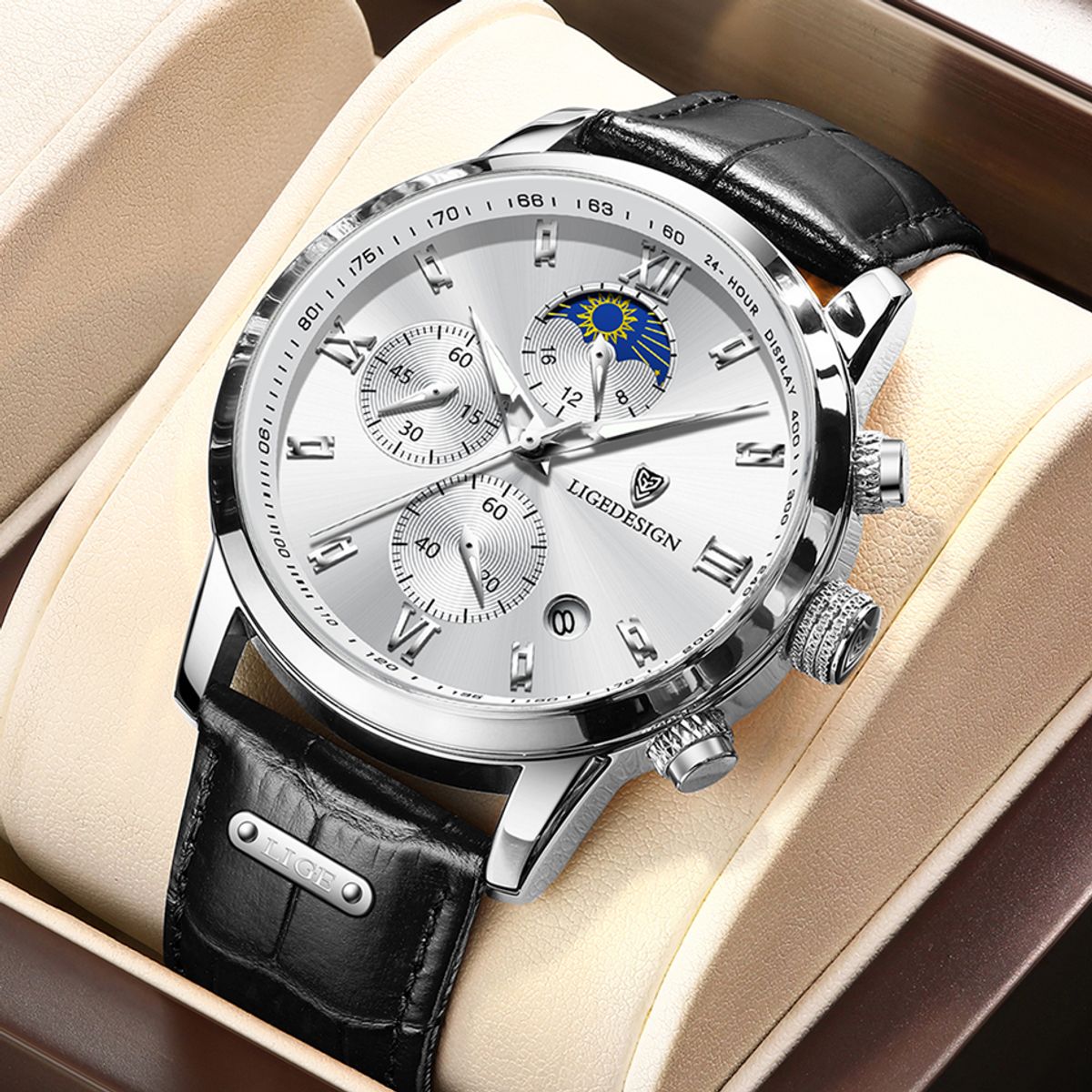 LIGE - Reloj de Lujo  Lige Hombre - Plata