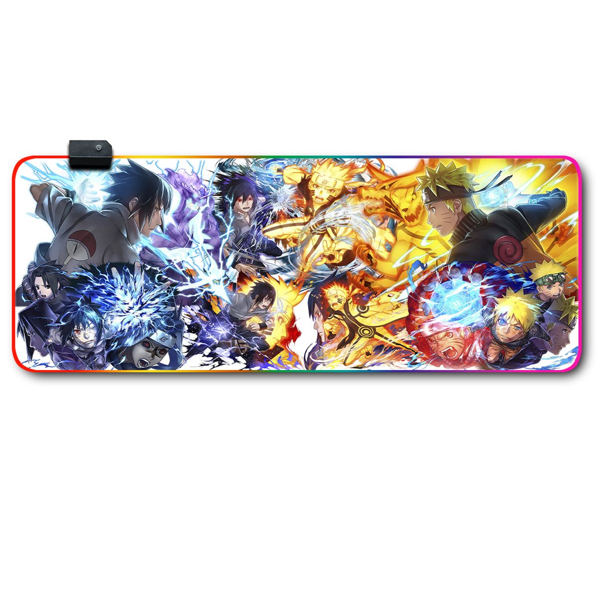 GENERICO - Mouse pad gamer antideslizante con luz rgb de 80x30 Sask