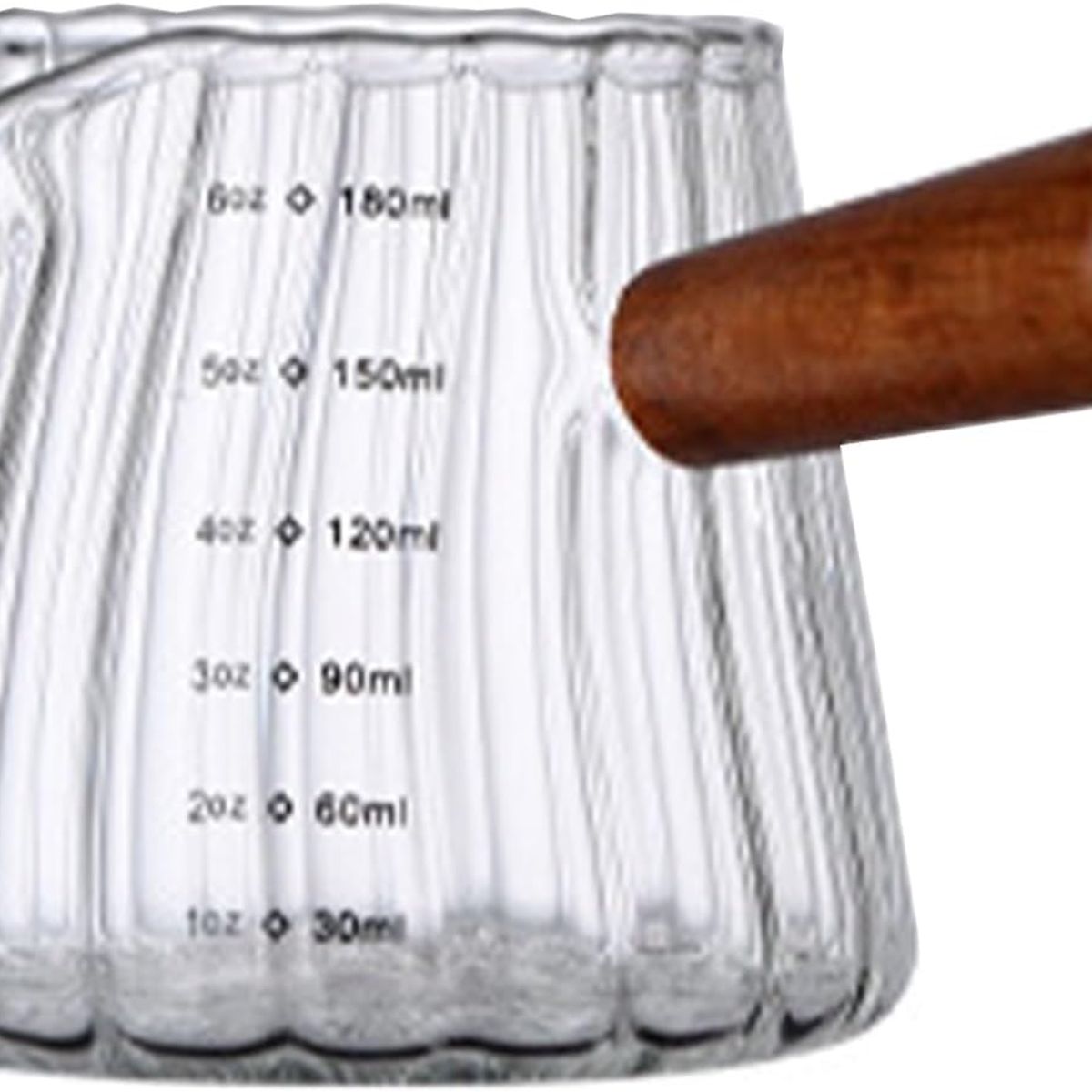 GENERICO - Taza de leche pequeña con mango de madera 180 ml