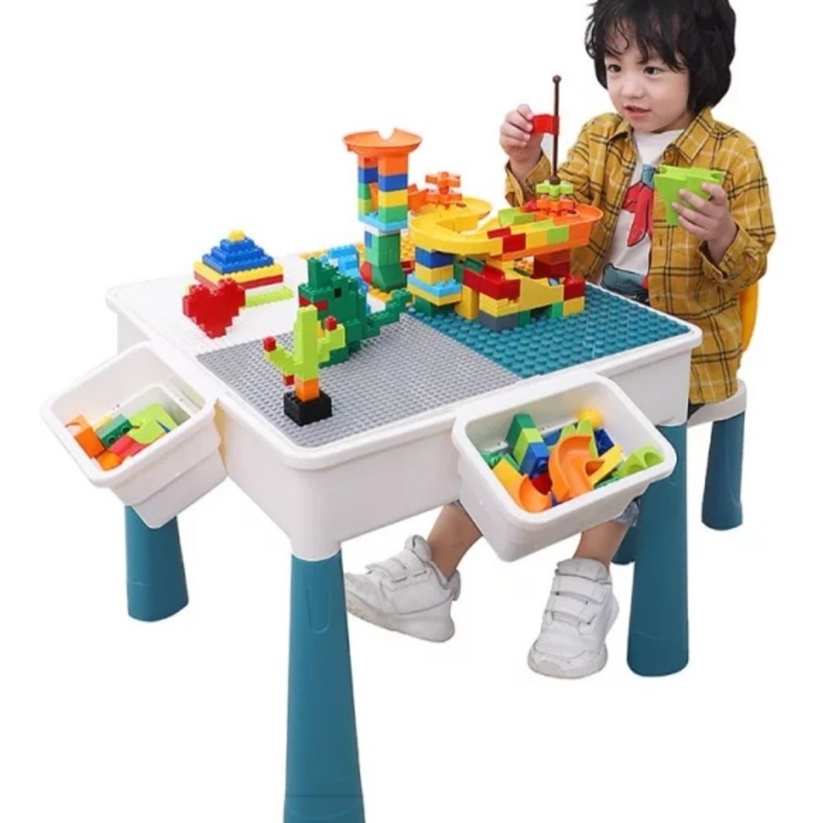 ITELSISTEM - Mesa de Actividades y Construcción con Bloques Didácticos 105 PIEZAS Itelsistem