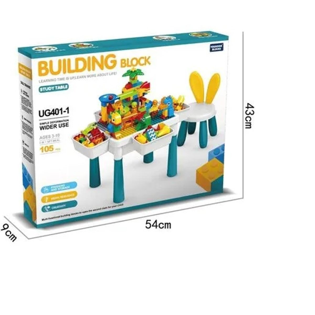 ITELSISTEM - Mesa de Actividades y Construcción con Bloques Didácticos 105 PIEZAS Itelsistem