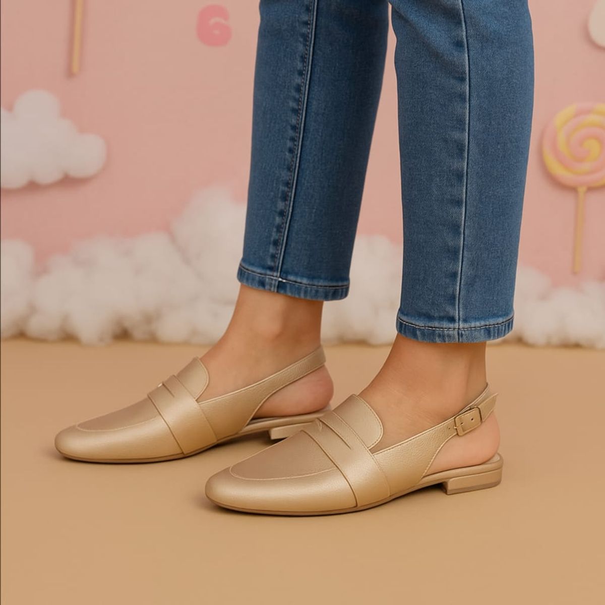 GENERICO - Balerinas Mujer Misshus Cora dorado