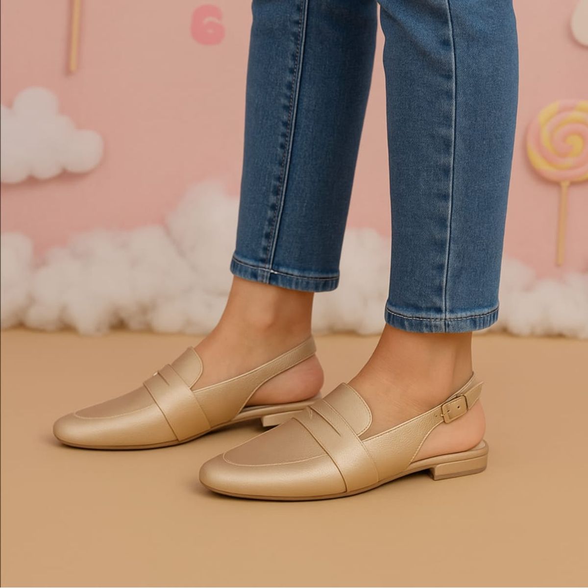 GENERICO - Balerinas Mujer Misshus Cora dorado