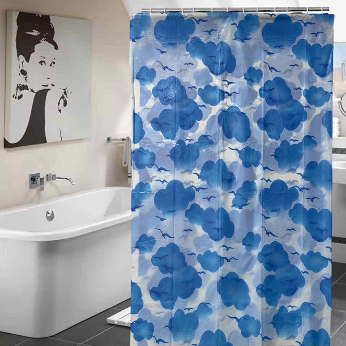 GENERICO - Cortina de Baño Nube 180x180cm