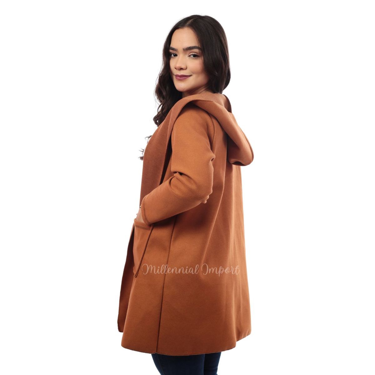 GENERICO - Abrigo Sobretodo Saco de Paño Italiano para Mujer