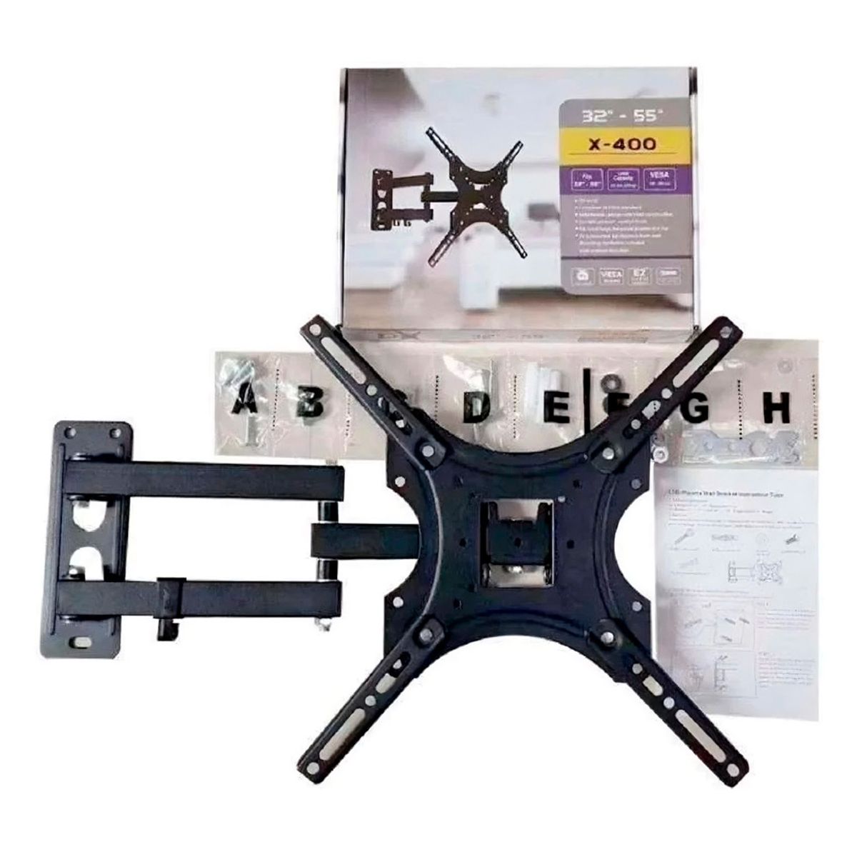 GENERICO - Rack Para Tv 2 En 1 Móvil Plegable Para Pantalla Smart 32-55