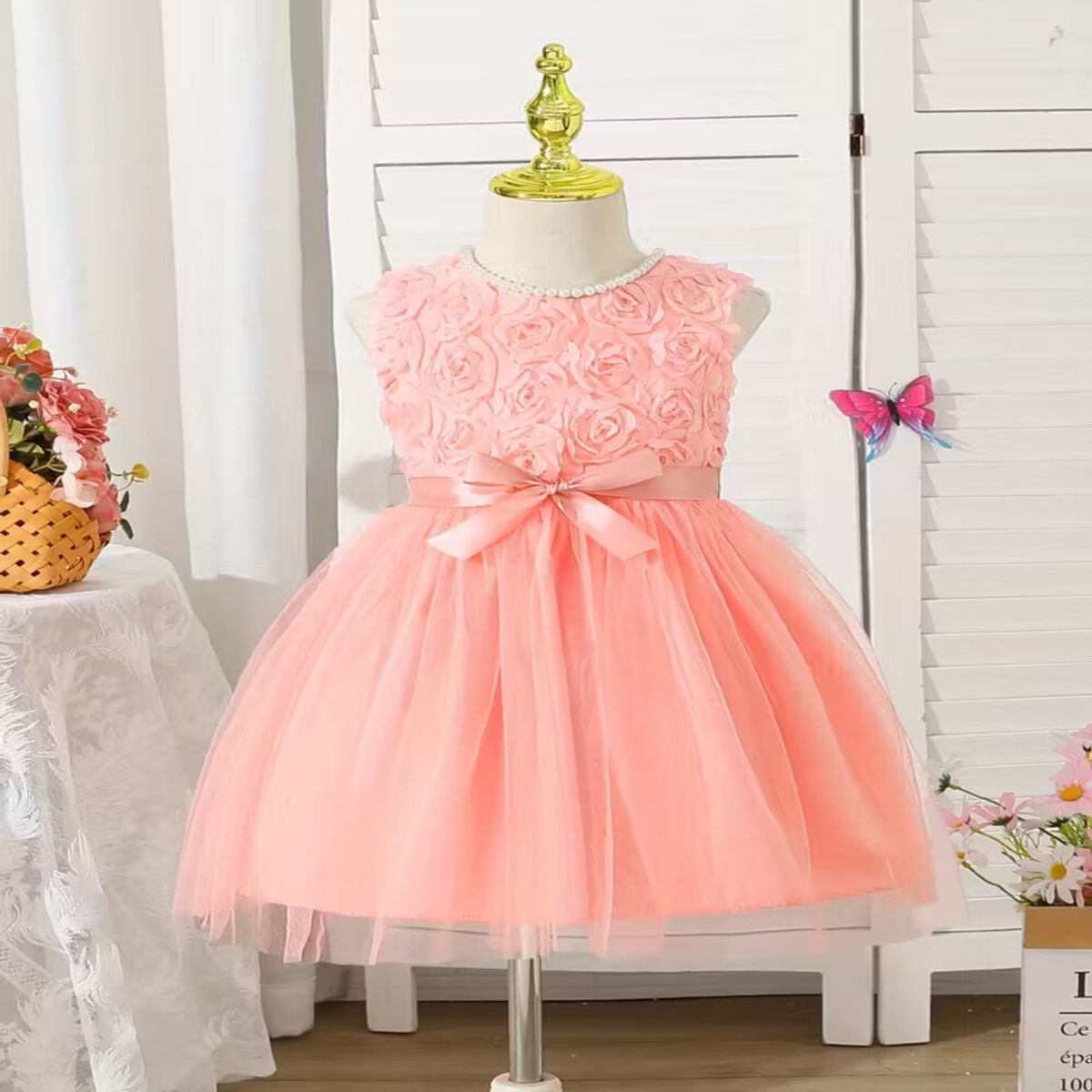 GENERICO - VESTIDO PARA NIÑA BEBE PARA FIESTA DE CUMPLEAÑOS
